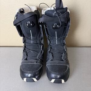 Salomon Faction Snowboard Boots Mens 10.5 Black Quick Lace Winter All Mountain